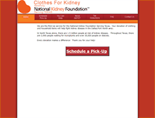 Tablet Screenshot of clothesforkidney.org